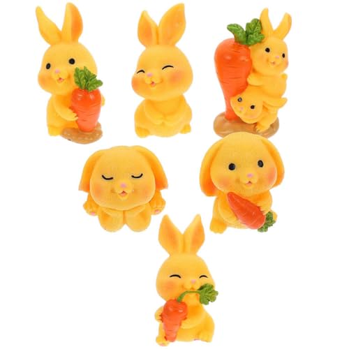 Toyvian Miniatur Kaninchen Figuren 6 Stück Dekorative Hasen Figuren für Schreibtisch Garten und Feengarten Langlebige Kunstharz Miniaturen für Kreative Toyvian Miniatur Kaninchen Figuren 6 Stück Dekorative Hasen Figuren für Schreibtisch Garten und Feengarten Langlebige Kunstharz Miniaturen für Kreative von Toyvian
