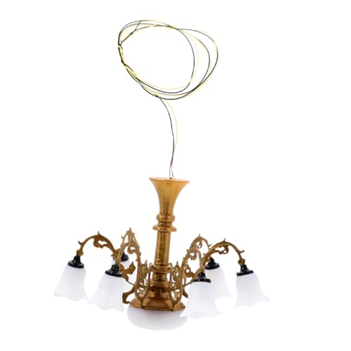 Toyvian Miniatur Kronleuchter Für Puppenhaus Kleine Deckenlampe Für Miniaturmodelle Goldene Tischleuchte Für Sandtisch Und Wohnräume LED Licht Für Kreative Bastelprojekte Toyvian Miniatur Kronleuchter Für Puppenhaus Kleine Deckenlampe Für Miniaturmodelle Goldene Tischleuchte Für Sandtisch Und Wohnräume LED Licht Für Kreative Bastelprojekte von Toyvian
