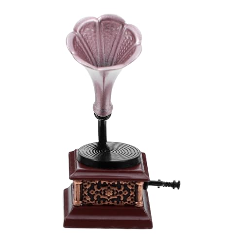 Toyvian Miniatur-Phonographenmodell: Puppenhaus-Vintage-Plattenspielermodell, Mini-Grammophon-Dekoration, Mini-Hauszubehör Toyvian Miniatur-Phonographenmodell: Puppenhaus-Vintage-Plattenspielermodell, Mini-Grammophon-Dekoration, Mini-Hauszubehör von Toyvian