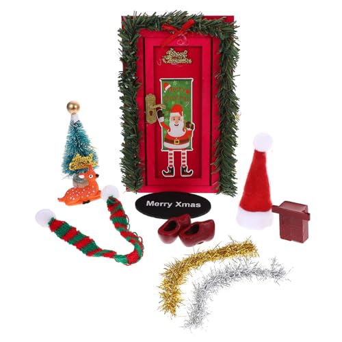 Toyvian Miniatur Puppenhaus Türmodell Weihnachtsdeko DIY Miniaturmöbeln Zubehör Realistische Optik Feine Verarbeitung für Puppenhaus und Regal von Toyvian