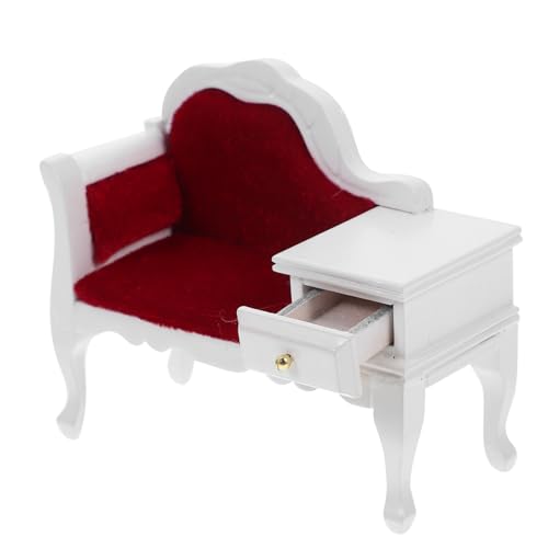 Toyvian Miniatur Möbelstück Weißer Sofa-Stuhl Mit Schublade Für Puppenhaus Elegantes Holzspielzeug Für Kinderzimmer Und Wohnzimmer-Dekoration Für Kreative Rollenspiele Toyvian Miniatur Möbelstück Weißer Sofa-Stuhl Mit Schublade Für Puppenhaus Elegantes Holzspielzeug Für Kinderzimmer Und Wohnzimmer-Dekoration Für Kreative Rollenspiele von Toyvian