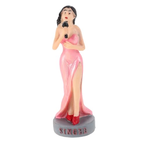 Toyvian Miniatur Skulptur „Frau“ Aus Kunstharz Sandkastenfiguren Mini Sängerstatue Lebensechte Figur Modell Für Schreibtischfiguren Abstrakte Figur Für Büro Zuhause Regaldekoration von Toyvian