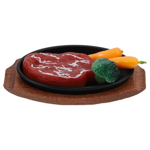 Toyvian Miniatur Steak Modell Künstliches Essen Food Themed Decor für Puppenhaus Spielküche Zubehör Realistische Mini Steak Deko für Display und Kinderspielküchen Toyvian Miniatur Steak Modell Künstliches Essen Food Themed Decor für Puppenhaus Spielküche Zubehör Realistische Mini Steak Deko für Display und Kinderspielküchen von Toyvian