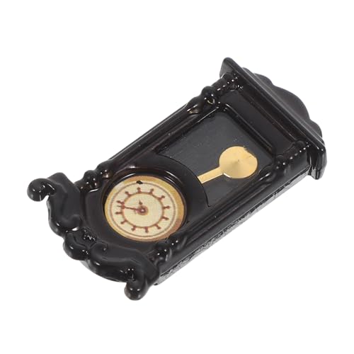 Toyvian Miniatur Wandpendeluhr Retro Stil Mini Haus Zubehör Puppenhaus Wanduhr Modell Kleine Hängende Uhr Für Wohnzimmer Büro Dekoration von Toyvian