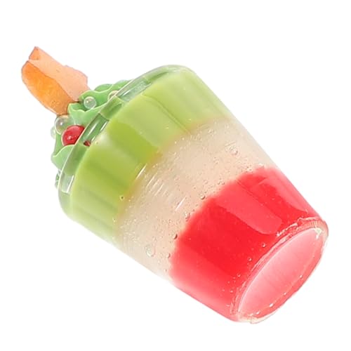 Toyvian Miniatur Weihnachts Latte Tasse Puppenhaus Deko Robustes Modell Künstliches Getränk Küche und Tisch von Toyvian