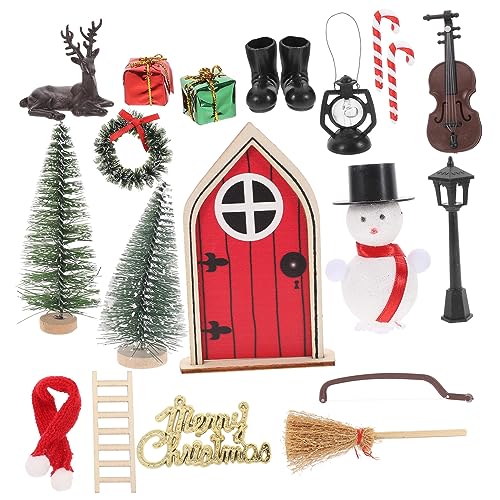 Toyvian Miniatur Weihnachtsdeko Miniaturhaus Deko Verarbeitung Realistische Miniatur Weihnachtsdekoration als Fotorequisite und Heimdekoration von Toyvian