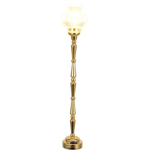 Toyvian Miniatur-puppenhauslampe – Puppenhaus-stehlampe im Maßstab 1/12, Miniatur-puppenhausleuchten, Led, Batteriebetrieben, für Puppenhaus-dekorationszubehör von Toyvian