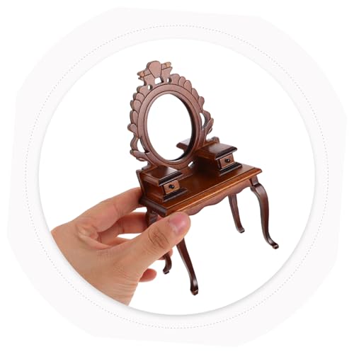 Toyvian Miniatur-schlafzimmerset Für Puppenhausmöbel Schminktisch Mit Spiegelschubladen Und Hocker Für Puppenhaus-Schlafzimmer Im Maßstab Für Kinderfantasie Und Spiel Toyvian Miniatur-schlafzimmerset Für Puppenhausmöbel Schminktisch Mit Spiegelschubladen Und Hocker Für Puppenhaus-Schlafzimmer Im Maßstab Für Kinderfantasie Und Spiel von Toyvian