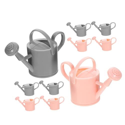 Toyvian Wasserkocher Klein Kleiner Wasserkocher Miniature Gießkanne Set Niedliche Handheld Gießkanne Deko Für Garten Und Kreative Projekte 5 Tiefgraue Und 5 Pinke Gießkanne Zubehörteile von Toyvian