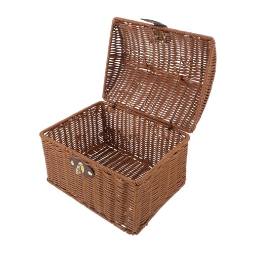 Toyvian Miniaturisierte Rattan Mahjong Box mit Deckel Dekorativer Geflochtener Aufbewahrungskorb für Heimdisplay und Organisation Kompakte für Mahjong Spielsteine Toyvian Miniaturisierte Rattan Mahjong Box mit Deckel Dekorativer Geflochtener Aufbewahrungskorb für Heimdisplay und Organisation Kompakte für Mahjong Spielsteine von Toyvian