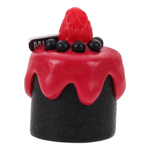 Toyvian Miniaturkuchendekoration Künstlicher Kuchenständer Dessert-Requisite künstliches Cupcake-Modell Simulation Gourmet -Kuchen Mini-Fake-Kuchen Fake Cake Decor Harz Schwarz von Toyvian