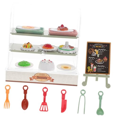 Toyvian Miniatur-kuchenstand Spielzeugset Realistisches Bäckerei-vitrine Für Puppenhaus Mit Miniatur-besteck Und Verschiedenen Desserts Fördert Kreatives Spielen Und Backen Für Junge Toyvian Miniatur-kuchenstand Spielzeugset Realistisches Bäckerei-vitrine Für Puppenhaus Mit Miniatur-besteck Und Verschiedenen Desserts Fördert Kreatives Spielen Und Backen Für Junge von Toyvian