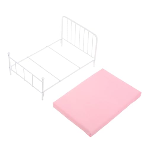 Toyvian Minibettmodell Spielzeugbett Puppenhaus Bettwäsche Puppenhaus großes Puppenhaus kinderspielzeug Puppenhausbett Puppenhaus-Schlafzimmermöbel Metall Weiß Toyvian Minibettmodell Spielzeugbett Puppenhaus Bettwäsche Puppenhaus großes Puppenhaus kinderspielzeug Puppenhausbett Puppenhaus-Schlafzimmermöbel Metall Weiß von Toyvian