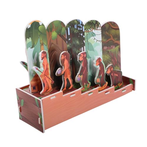 Toyvian Modell Der Menschlichen Evolution Token -Boards Anatomie-Puzzle Für Brettspiel-Organizer Und Aufbewahrung Brettspielkarten-Organizer Skelett-actionfigur Puzzlespiel Kt-Board von Toyvian