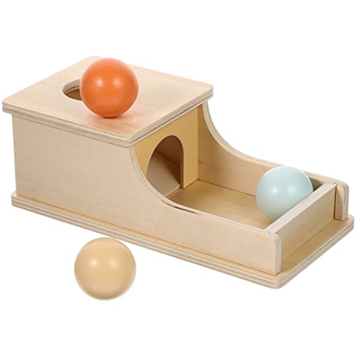 Toyvian Montessori Box Spielzeug Objekt Permanenz Box Ball Drop Box Baby Farbanpassung Lernspiel Sensorisches Spielzeug für Babyparty Geburtstagsgeschenk von Toyvian