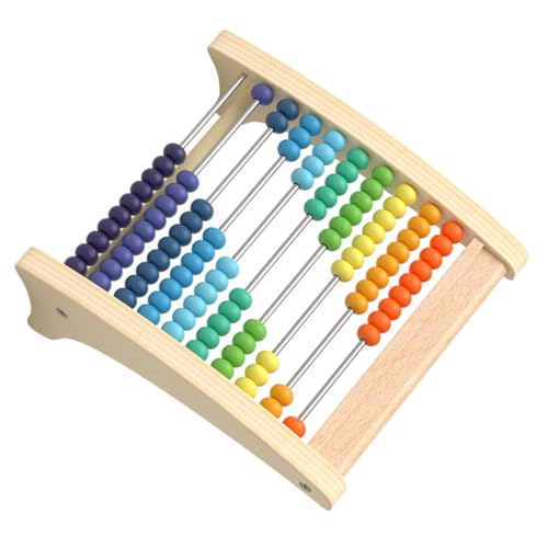 Toyvian Montessori Holz Rechenrahmen Rechenhilfe für Lernspielzeug Rechnen Logischem Denken und Feinmotorik Sichere Konstruktion Mathe für Jungen Mädchen von Toyvian