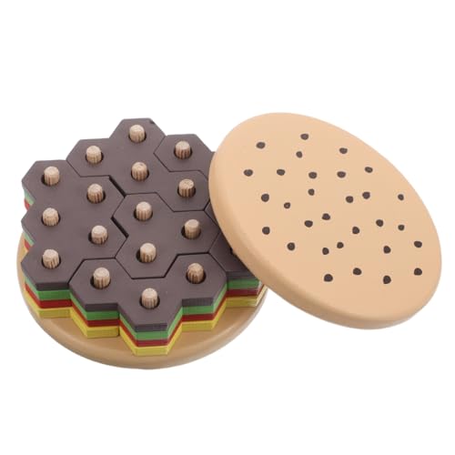 Toyvian Montessori Holzburger Stapelspielzeug Puzzle für Kleinkinder Fördert Feinmotorik und Räumliches Pädagogisches Lernspiel für Familienspielzeug für Kreative Herausforderungen Toyvian Montessori Holzburger Stapelspielzeug Puzzle für Kleinkinder Fördert Feinmotorik und Räumliches Pädagogisches Lernspiel für Familienspielzeug für Kreative Herausforderungen von Toyvian