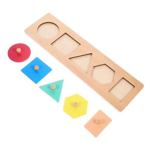 Toyvian Montessori Holzpuzzle Geometrische Formen für Lernspielzeug zur Farberkennung Hand Auge Koordination und Kreativität Sicheres Langlebiges Steckspielzeug für Eltern Junge Mädchen Toyvian Montessori Holzpuzzle Geometrische Formen für Lernspielzeug zur Farberkennung Hand Auge Koordination und Kreativität Sicheres Langlebiges Steckspielzeug für Eltern Junge Mädchen von Toyvian