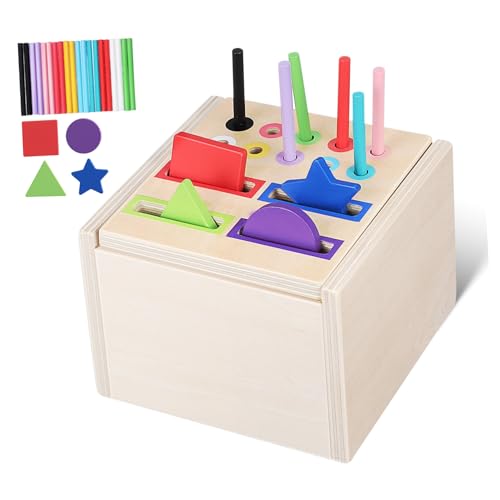 Toyvian Montessori Holzspielzeug Farb und Formsortierer mit Münzschlitz Pädagogisches Lernspielzeug für Kleinkinder Motorische Sicherer Holzbau für Zuhause und Vorschule Toyvian Montessori Holzspielzeug Farb und Formsortierer mit Münzschlitz Pädagogisches Lernspielzeug für Kleinkinder Motorische Sicherer Holzbau für Zuhause und Vorschule von Toyvian