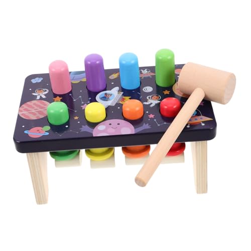 Toyvian Montessori Holzspielzeug Hammerbank Buntes Klopfspielzeug für Kleinkinder zur Feinmotorik Hand Auge Koordination Frühe Lernaktivitäten Toyvian Montessori Holzspielzeug Hammerbank Buntes Klopfspielzeug für Kleinkinder zur Feinmotorik Hand Auge Koordination Frühe Lernaktivitäten von Toyvian