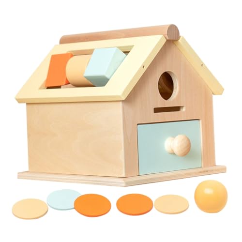 Toyvian Montessori Holzspielzeug für Kleinkinder Jahre Motorisches Lernspielzeug mit Farb und Formenerkennung Handgefertigte Sensory Toy Coin Box Kreativität und Feinmotorik Toyvian Montessori Holzspielzeug für Kleinkinder Jahre Motorisches Lernspielzeug mit Farb und Formenerkennung Handgefertigte Sensory Toy Coin Box Kreativität und Feinmotorik von Toyvian