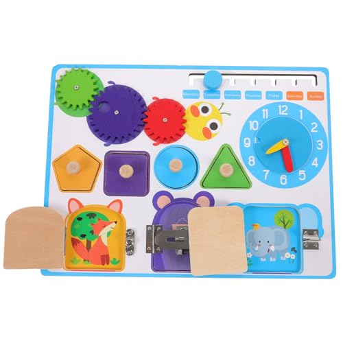 Toyvian Montessori Lernspielzeug Busy Board aus Holz für Kleinkinder Jahre Interaktives Motorikspielzeug Fingerfertigkeit und Eltern Junge Mädchen Bindung Buntes Activity Board für Jungen Toyvian Montessori Lernspielzeug Busy Board aus Holz für Kleinkinder Jahre Interaktives Motorikspielzeug Fingerfertigkeit und Eltern Junge Mädchen Bindung Buntes Activity Board für Jungen von Toyvian