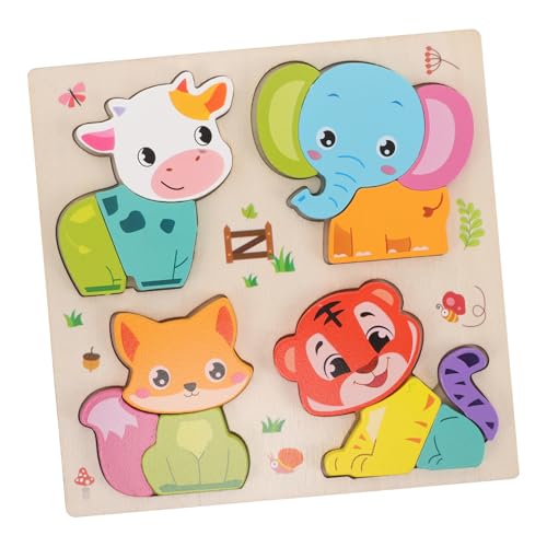 Toyvian Montessori Lernspielzeug für Kleinkinder Formensortierspiel Feinmotorik und Kognitiven Fähigkeiten für Jungen und Mädchen Elefant Fuchs Tiger von Toyvian
