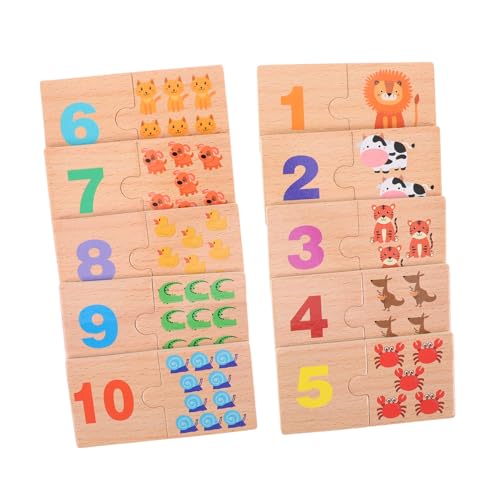 Toyvian Montessori Zahlen Lernspiel für Jahre Zahlenpuzzle zur Zahlenerkennung und Zählen Lernen Frühpädagogisches Mathematikspielzeug für Kindergarten und Vorschule von Toyvian