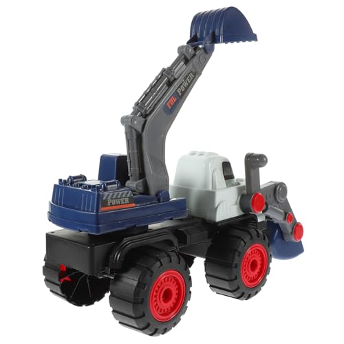 Toyvian Multifunktionaler Blauer Bagger Leichter Miniatur Baufahrzeug Modell mit Glatten Kanten Realistischem Design für Kleine Hände Vielseitig als Bagger und Kipplaster für Jungen von Toyvian