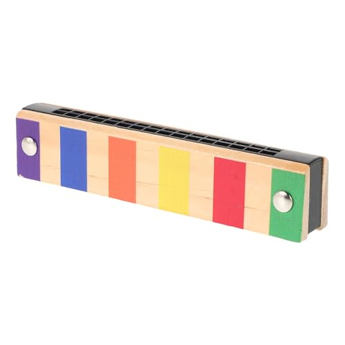 Toyvian Mundharmonika Für Kinder 6 Leuchtende Farben Holzmundharmonika Musikspielzeug Für Kinder 16 Löcher Für Anfänger von Toyvian