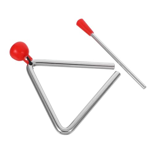Toyvian Musikalisches Dreieck aus Stahl mit Schlägel Kleines Percussion Instrument für Erwachsene Fördert Hand Auge Koordination Leicht und Tragbar für Musikunterricht und Montessori von Toyvian