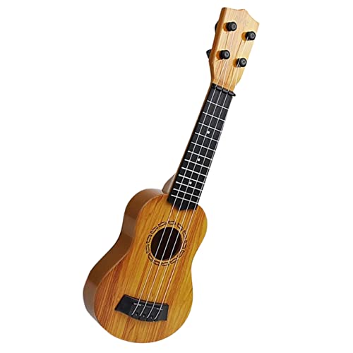 Toyvian Musikspielzeug Ukulele Gitarre Kleine Ukulele Kinderinstrumente Kleines Instrument Gitarre Orange Ukulele Ukulele Orange Musikinstrumente Kinderspielzeug Kunststoff von Toyvian