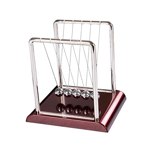 Toyvian Newton Pendelball Zappelspielzeug Wiegenpendel Schreibtischdekoration Büro Schreibtischdekor Newton Ball Bauchmuskeln Newton Ball Quadratischer Stoßstangenball von Toyvian