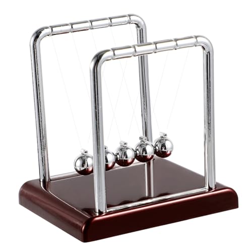 Toyvian Newtown Ball Bürospielzeug Boxpendel Desktop Executive Desktop Newtons Zappeln Newton Pendelball Quadratischer Ball Bauchmuskel Newton Ball von Toyvian