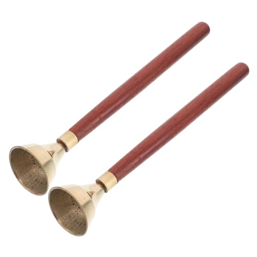 Toyvian Orff Percussion Handglocke mit Holzgriff Musikinstrument für Musikunterricht Klarer Klang Ergonomisch für Frühe Musikausbildung und Kreative von Toyvian