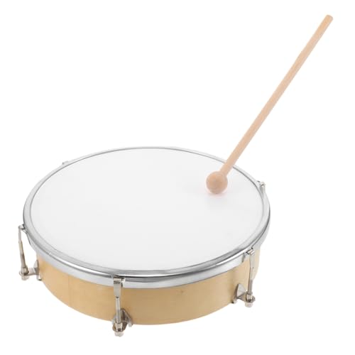 Toyvian Orff musikalischer Handtrommel -Performance-Trommel Handtrommel für Kleinkinder mit Schläger Percussion Musical Instrument für Holz Khaki von Toyvian