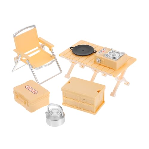 Toyvian Outdoor Camping Miniatur Klappstuhl Picknicktisch Kassette Herd Spielset für Rollenspiel Indoor Outdoor Gelb Toyvian Outdoor Camping Miniatur Klappstuhl Picknicktisch Kassette Herd Spielset für Rollenspiel Indoor Outdoor Gelb von Toyvian