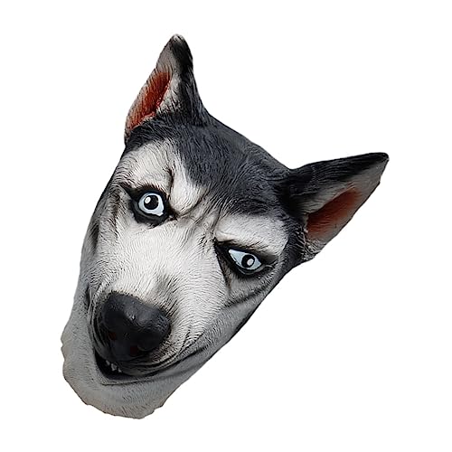 Toyvian Party- Halloween-cosplay-hundemaske Halloween-hundemaske Hundekopfmaske Tierische Hundemaske Hundekostüm Hundekostüm Kopfmaske -hundemaske Black Emulsion von Toyvian