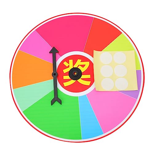 Toyvian Party Hänge Preisrad 40cm Kleines Drehspiel Lustiges für Kinder und Erwachsene Wandspielzeug für Karneval und Feste Interaktive Spiel Requisite von Toyvian