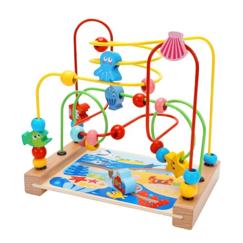 Toyvian Perlen Labyrinth Zubehör Kognitives Perlen Kinderspielzeug Frühes Pädagogisches Konstruktionsspielzeug Bildungsspielzeug Holz von Toyvian