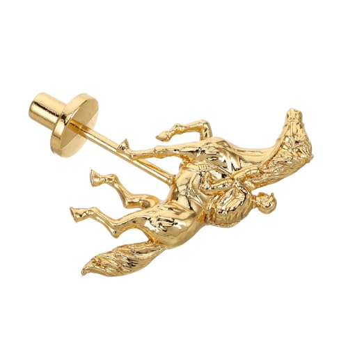 Toyvian Pferderennen-Schachfigur Pferderennspiel Metallpferd Pferderennen-Board-Requisiten thematisiert Rennfiguren für Brettspiele Requisiten für Pferderennen-Brettspiele Legierung Golden von Toyvian