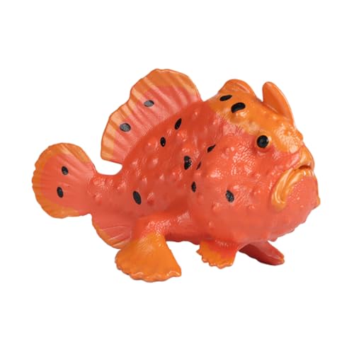 Toyvian Plastik Steinfisch Modell Realistische Fisch Figur Lernspielzeug Farbenfrohe Simulation für Aquarium Garten Balkon Dekoration und Frühkindliche Bildungsspielzeug von Toyvian