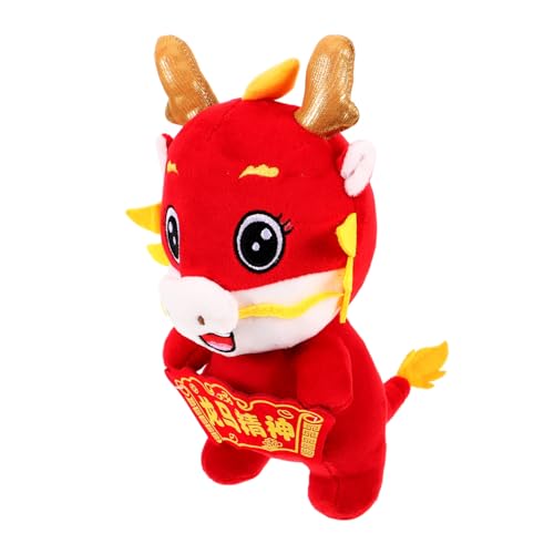 Toyvian Plüsch Drache Kuscheltier Chinesisches Neujahr Maskottchen Symbol Glück Gesundheit Wohlstand Dekoration von Toyvian