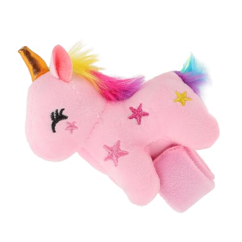 Toyvian Plüsch Einhorn Slap Armband Kuscheliges Strapazierfähiges Tier Schnapparmband mit Weichem Baumwollmaterial Leicht und Kompakt als Partygeschenk und Dekoratives Handgelenkspielzeug von Toyvian