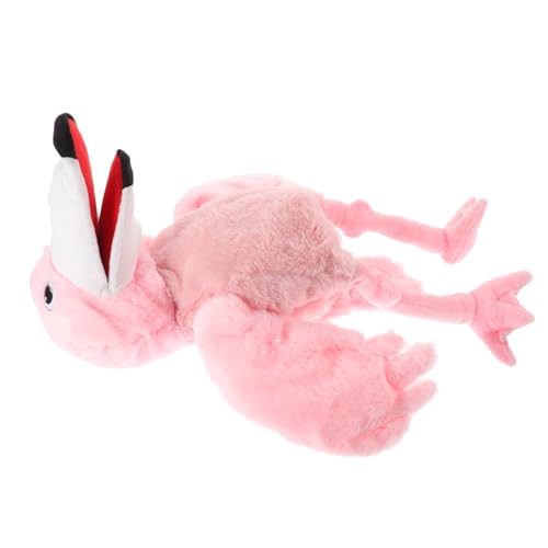 Toyvian Plüsch Flamingo Handpuppe aus Weichem Material Interaktives Storytelling für Leicht Bedienbare Marionette mit Bewegbarem Mund für Kreatives Rollenspiel und Lernförderung von Toyvian