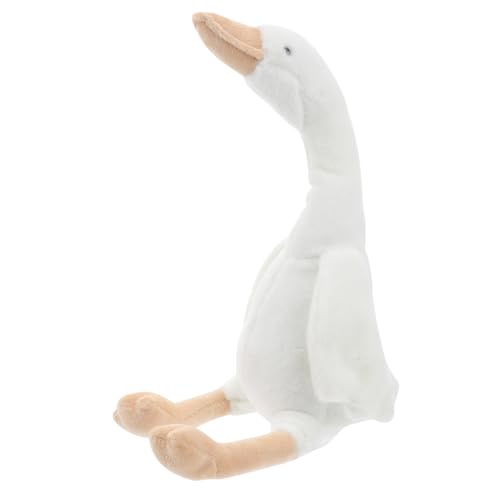 Toyvian Plüsch Gans Kuscheltier Weiß Schlafzimmer Deko Weiches Stofftier Mädchen von Toyvian