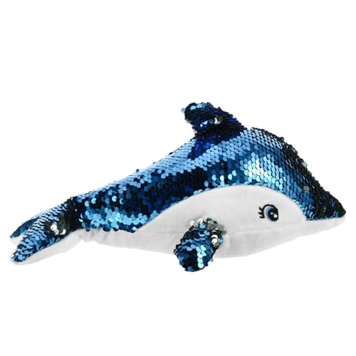 Toyvian Plüsch Pailletten Kuscheltiere Pailletten Geburtstagsgeschenk Heimdekoration Kuscheltierpuppe Lebendige Delfinpuppe Cartoon Kleine Delfinpuppe Pp von Toyvian