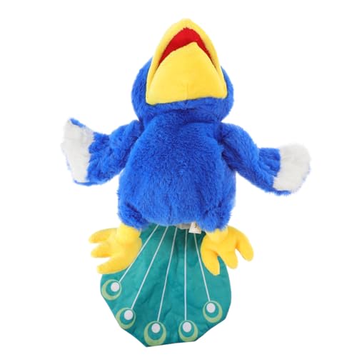 Toyvian Plüsch Pfau Handpuppe Kuscheliges Handspielzeug aus Weichem Plüsch und PP Baumwolle Waschbar Leicht Langlebig für Erwachsene Geeignet Interaktives Storytelling und Rollenspiele von Toyvian