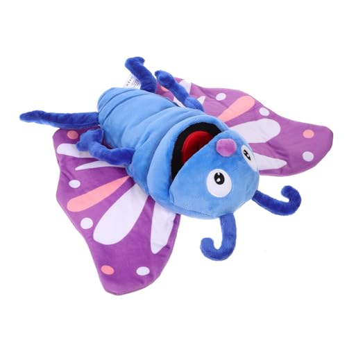 Toyvian Plüsch Schmetterling Handpuppe Handspielzeug für Interaktives Erzählspielzeug Motorikförderung Weiches Kuscheltier für Eltern Junge Mädchen Spiele von Toyvian