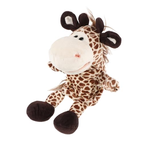 Toyvian Plüschhandpuppe REH mit Beweglichem Mund Weiches Kuscheltier für Interaktives für Puppentheater Rollenspiele und Fantasievolles Geschichtenerzählen von Toyvian